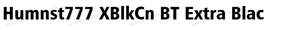 Humnst777 XBlkCn BT Extra Black字体转换